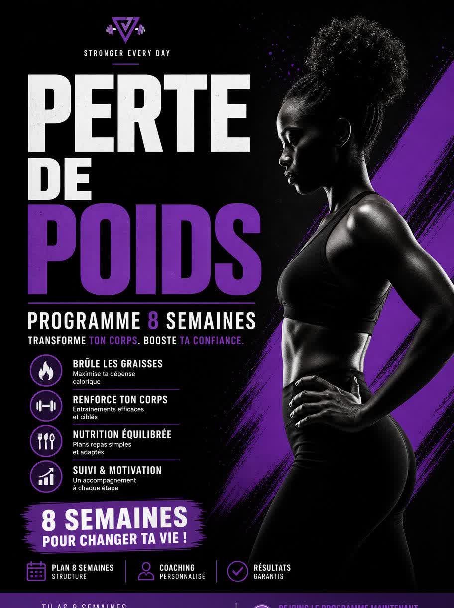 Affiche du programme perte de poids BadiFit