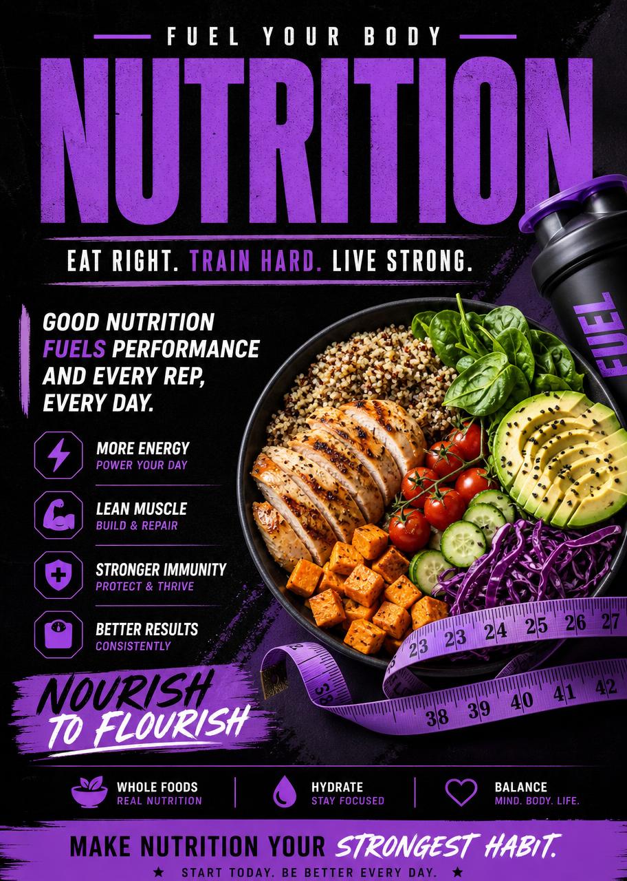 Affiche BadiFit : nutrition